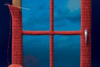 Fenster mit Strick