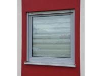 Kunststofffenster in grau mit Acrylcolor mit Sicherheitsbeschlag und Sicherheitsglas