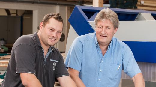 Josef und Frank Wagner in der Werkstatt