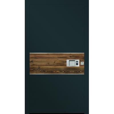 Holz-Alu-Haustür in schwarz mit Fingerprint-Öffnung in Mindelheim