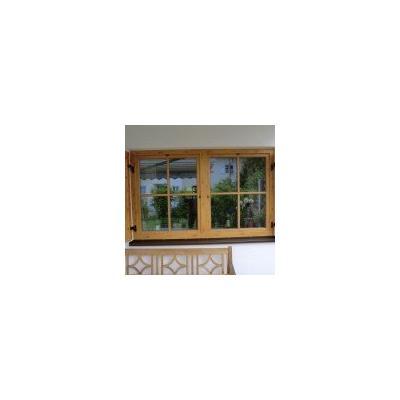 Holz-Aluminium-Sprossenfenster mit Kieferdekor