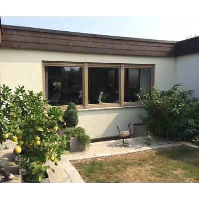 Holz-Aluminium-Fenster aus Kiefer in kalkweiß mit Energiegewinn-Verglasung