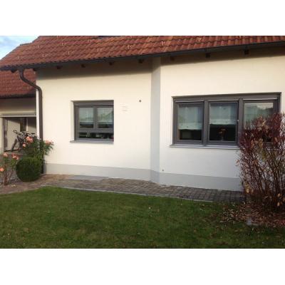 Holz-Aluminium-Fenster aus Kiefer in grau in Ottobeuren 